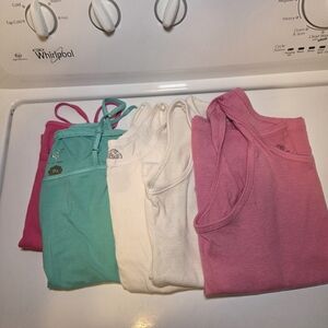 Girls Tank Top Bundle Size 10/12 Pink White Teal Set of 5